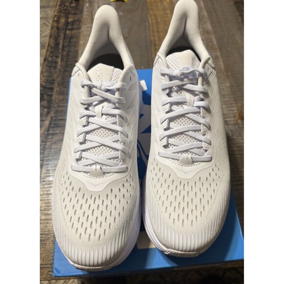 Hoka One One Clifton 9 Mens Size 13 Running Shoes Triple White Sneaker New